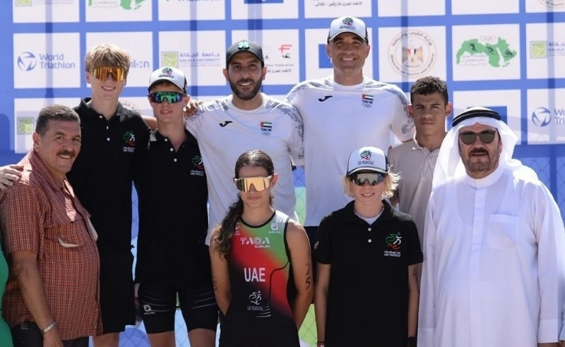 UAE Youth Team Wins Two Gold Medals at Arab & African Triathlon