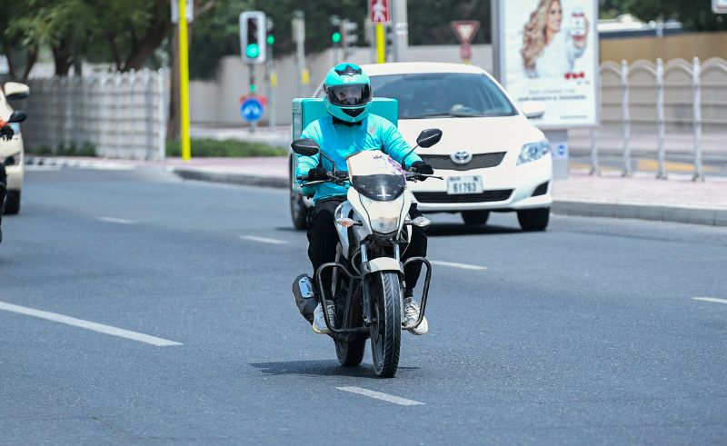 Delivery Riders Banned From Dubai's Fast Lanes Starting November 1st