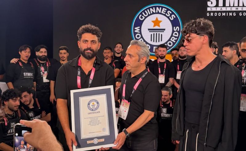 Barbers Set New Guinness Record for Beard Trims in Dubai