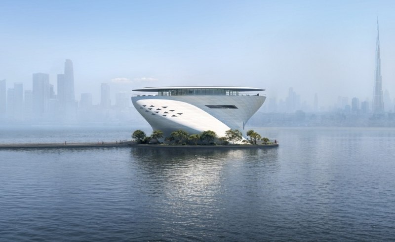Tadao Ando’s Floating Museum of Art Takes Shape on Dubai Creek