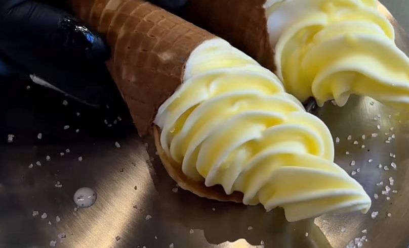 1980 Coffee Churns Out Butter Vanilla Soft Serve Ice Cream