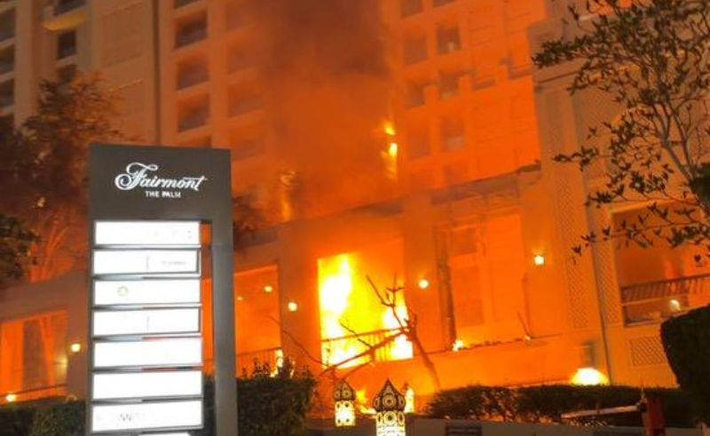Reports Indicate Fire in Dubai’s Fairmont the Palm Hotel