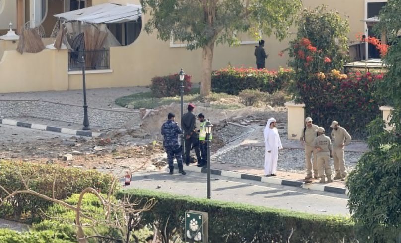 Drone Debris Falls in Al Hamra Village in Ras Al Khaimah