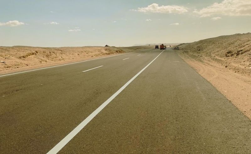 Zaafarana Ras Ghareb Road Closed After Dust Storm