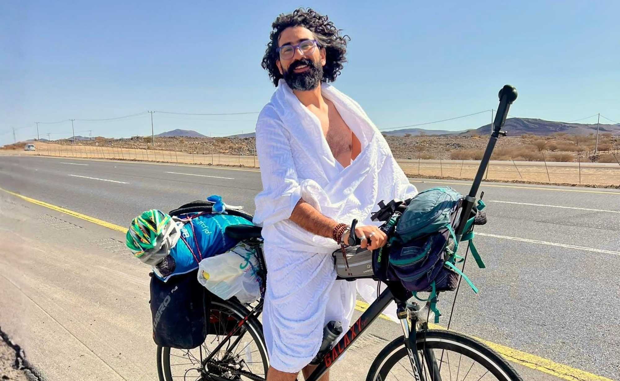 Mohamed El Masry Cycled Across Deserts to Reach Makkah on His Bike