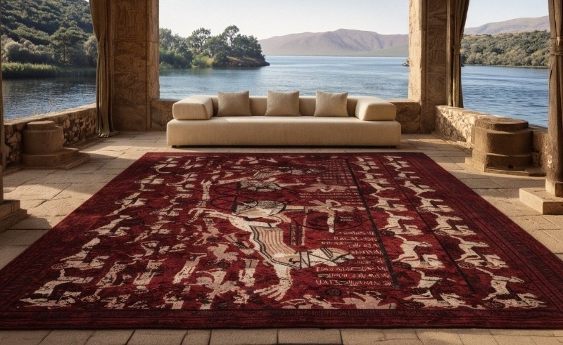 Kahhal Looms & Shosha Kamal Weave Ramses II's Victories Into Rugs