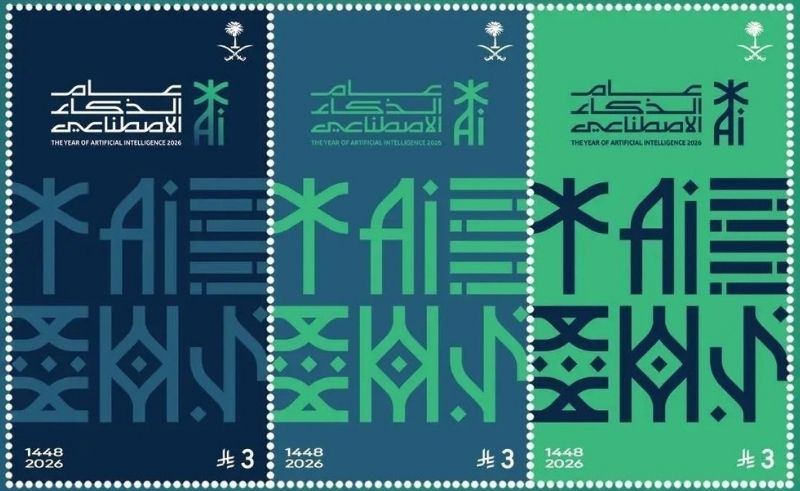 Commemorative AI Postage Stamp Marks Saudi Arabia's Year of AI