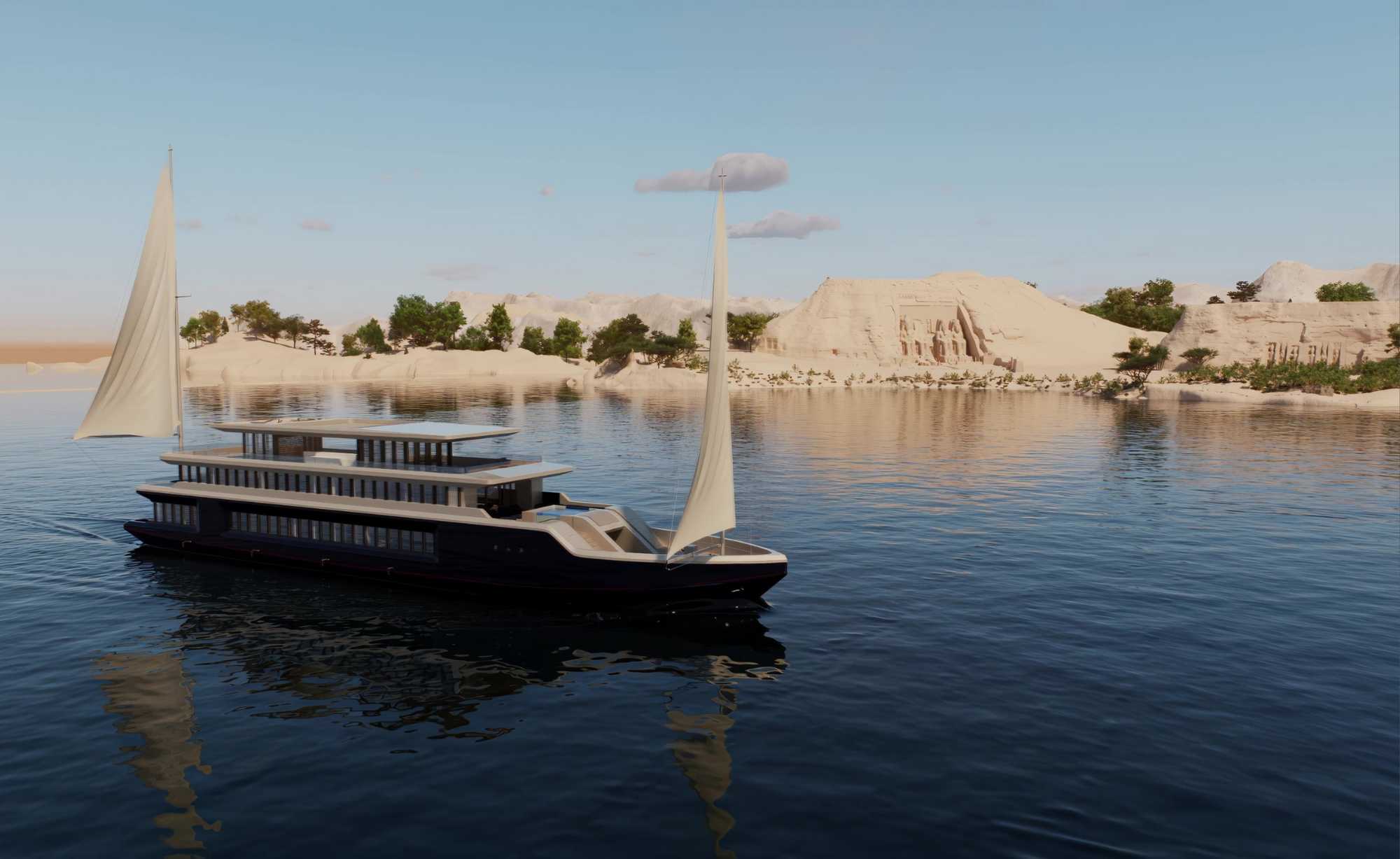 Studio Five Draws on Ancient Egyptian Cosmology for a New Nile Boat