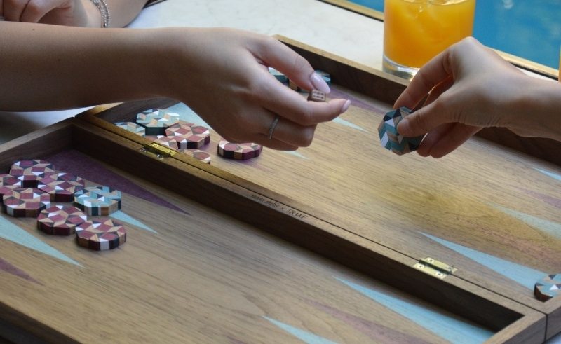 Nada Debs & TRAME's Interplay Backgammon Board Reimagines Marquetry