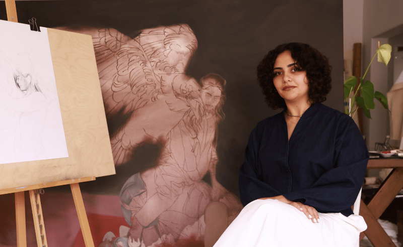 Amina Yahia’s Large Scale Paintings (Re)Invent the Archive