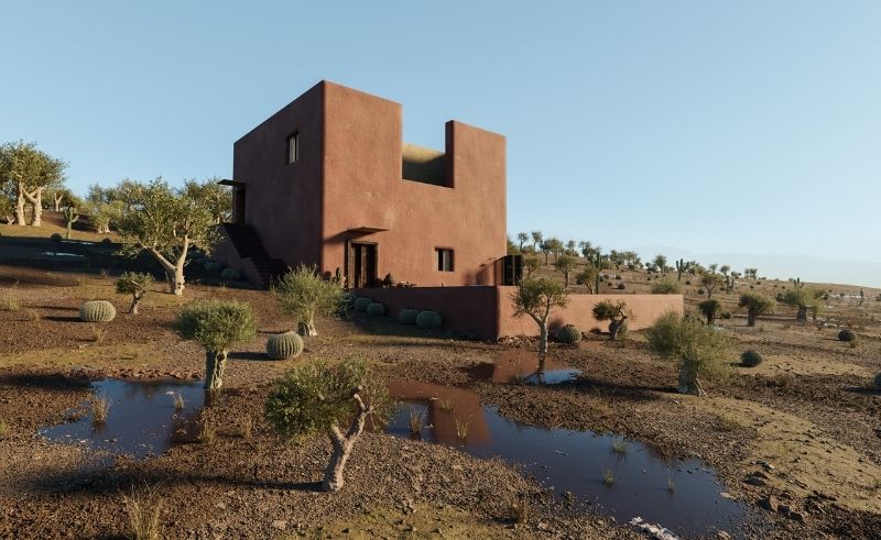 Studio M6’ Mud House Embraces Nature in This Thoughtful Render