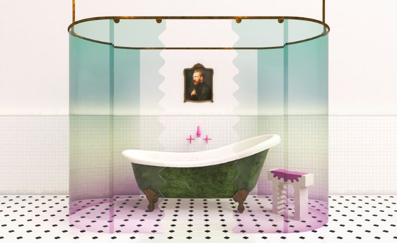 Studio Figurati Reimagines Classical French Bathrooms with Pizzazz