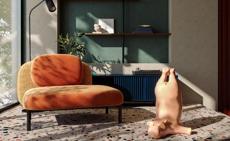 Realistic Bliss in This Living Space Render by Nara Studios