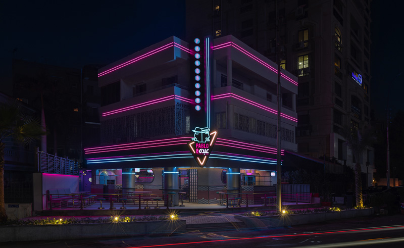 Pablo & Abdo by Mad Studio Exudes Retro Diner Style With Pops of Pink
