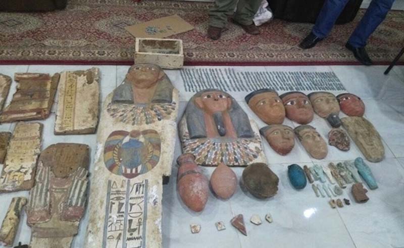 113 Archaeological Artefacts Seized at Egyptian Ports in October 2023