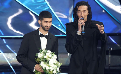 Tunisian Artists Ghali & Ratchopper Perform a Medley at Sanremo 2024