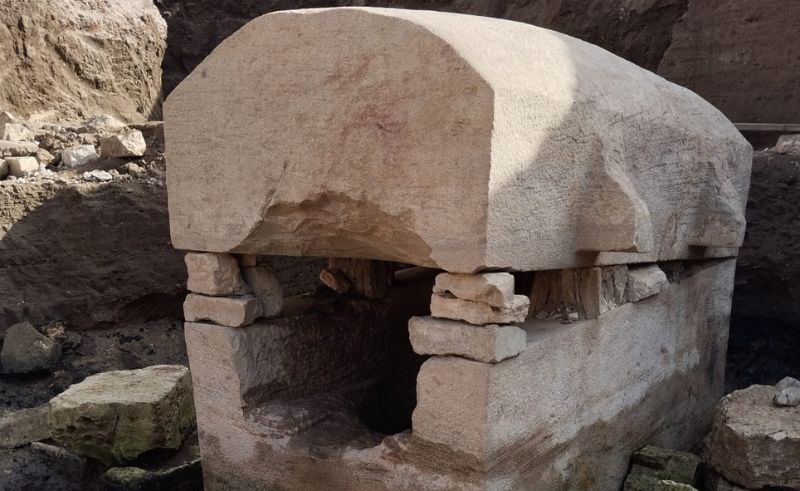 26th Dynasty Sarcophagus Unearthed at Benha University Hospital