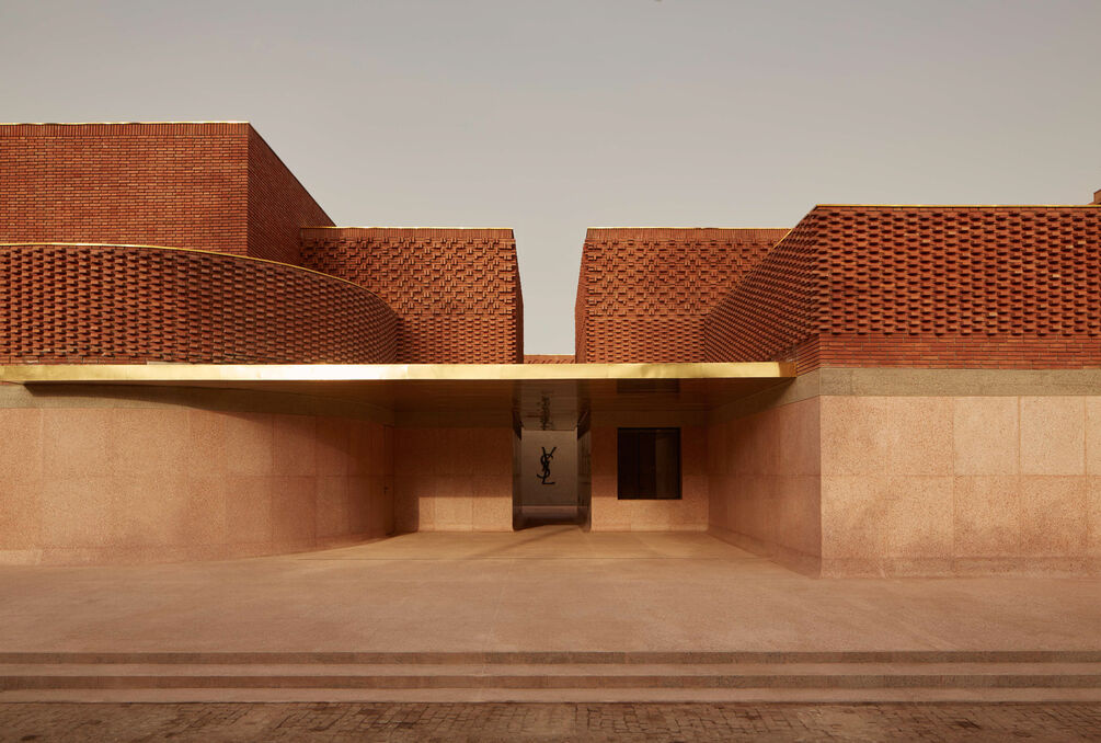 Beyond the Brick Facade of the Yves Saint Laurent Museum in Morocco
