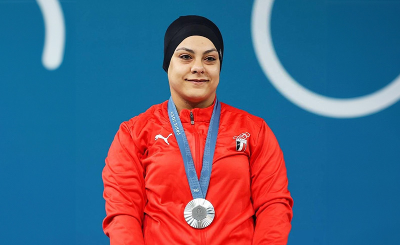 Silver Medalist Sara Samir Sports Local Brand Libra at the Olympics