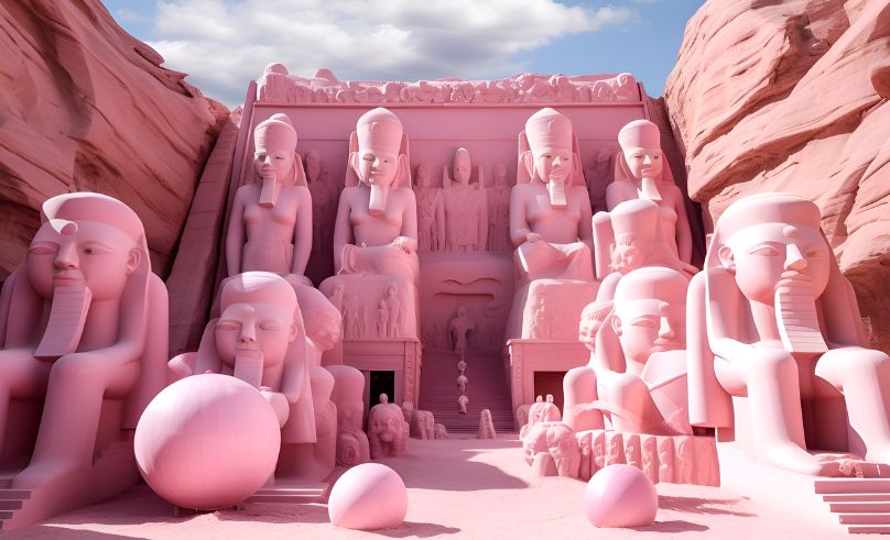 Dubai-Based AI Artist Future Bedouin Reimagines Ancient Egypt in Pink