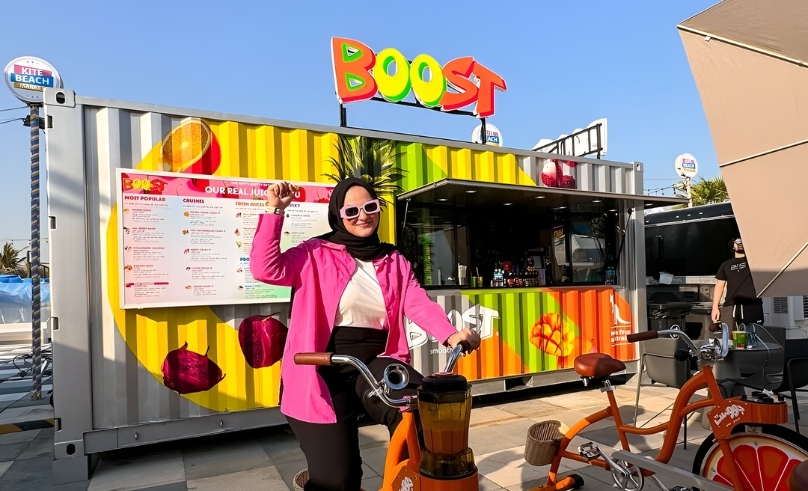 Blend Your Own Smoothie on BOOST's Blender Bike 