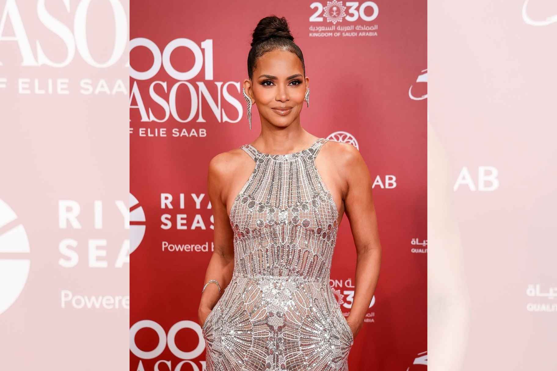 Halle Berry Spotted Sporting Egyptian Label Jude Benhalim