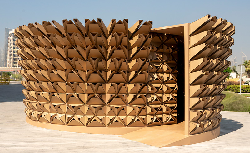 DEOND Builds Enfold Pavilion at Dubai Design Week