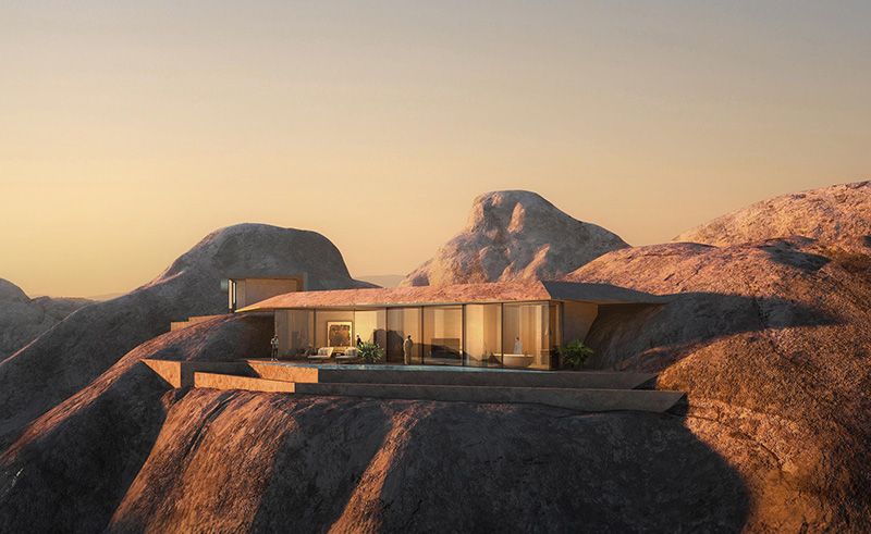 This Resort Carved Into a Mountain Is Now Open in Saudi’s Red Sea