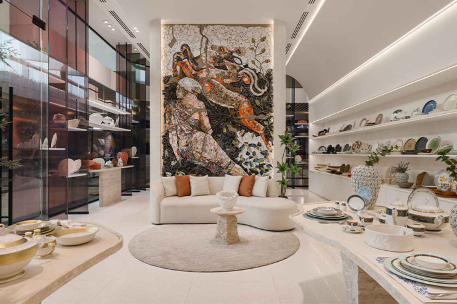 Egyptian Porcelain Brand Fathy Mahmoud’s Pristine Showroom by BLCK