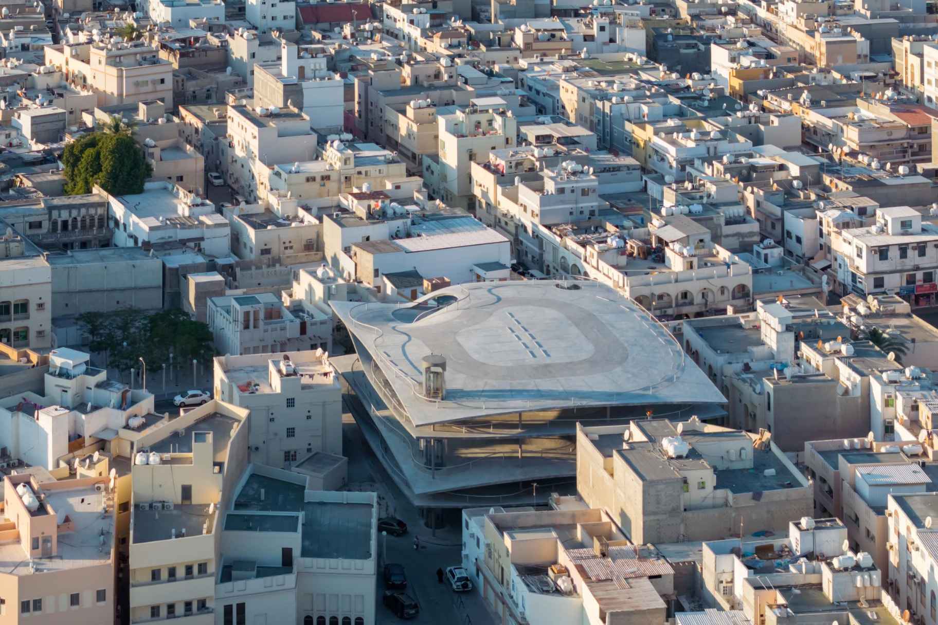 Christian Kerez Crafts Four Swaying Car Parks for Bahrain's Pearl Path