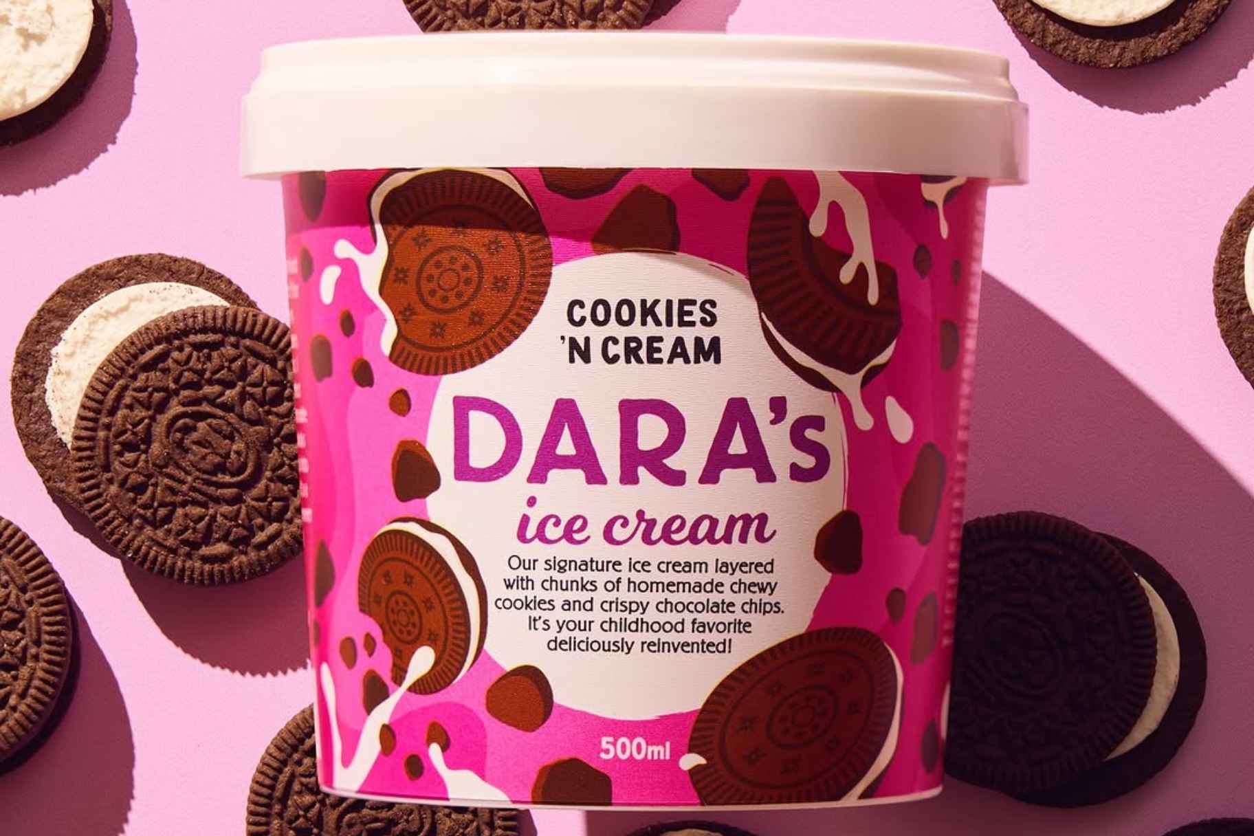 Dara’s Ice Cream Cooks Up New Cookies ‘N Cream Flavour