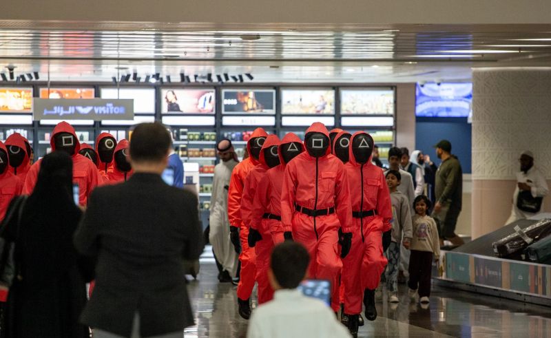 Netflix Sensation ‘Squid Game’ Comes to Life at Jeddah Airport