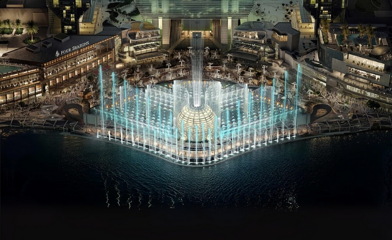 An AI Fountain & a Light Sphere Will Illuminate Al Maryah Waterfront