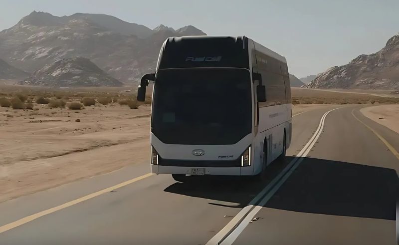 Hydrogen Bus Tested in NEOM’s High-Altitude Trojena Region