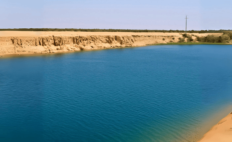 Saltwater Lakes Appear in Al Minya's Bahnasa Village