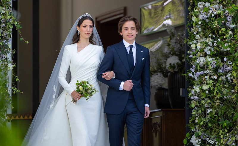 sachin and babi light blue dress Arab Designs Making Regal Appearances at the Jordanian Royal Wedding